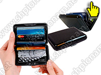 Защитный алюминиевый кошелек для банковских карт RFID PROTECT CARD - BLACK 